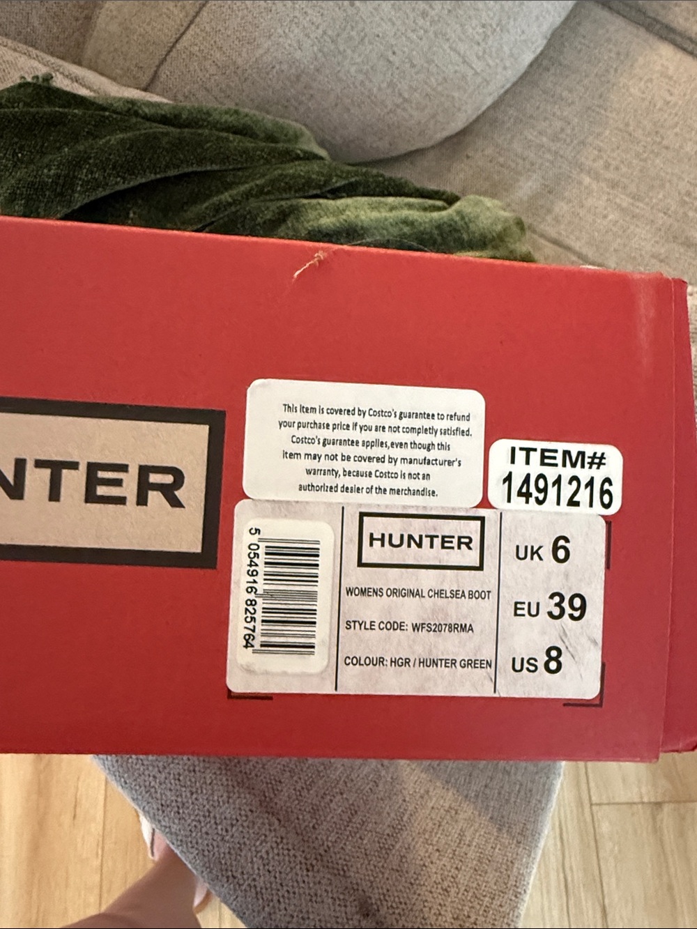 Hunter Kids Matte Forest Green Chelsea Rain Boots - Picture 4 of 4